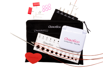 Chiaogoo TWIST Interchangeable Knitting Needle Point Tip Set (4" / 10cm, 5" / 13cm, Mini, Small, Large, Complete)
